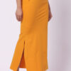 Foryourself Women Mustard Plain - Saree Shape Wear