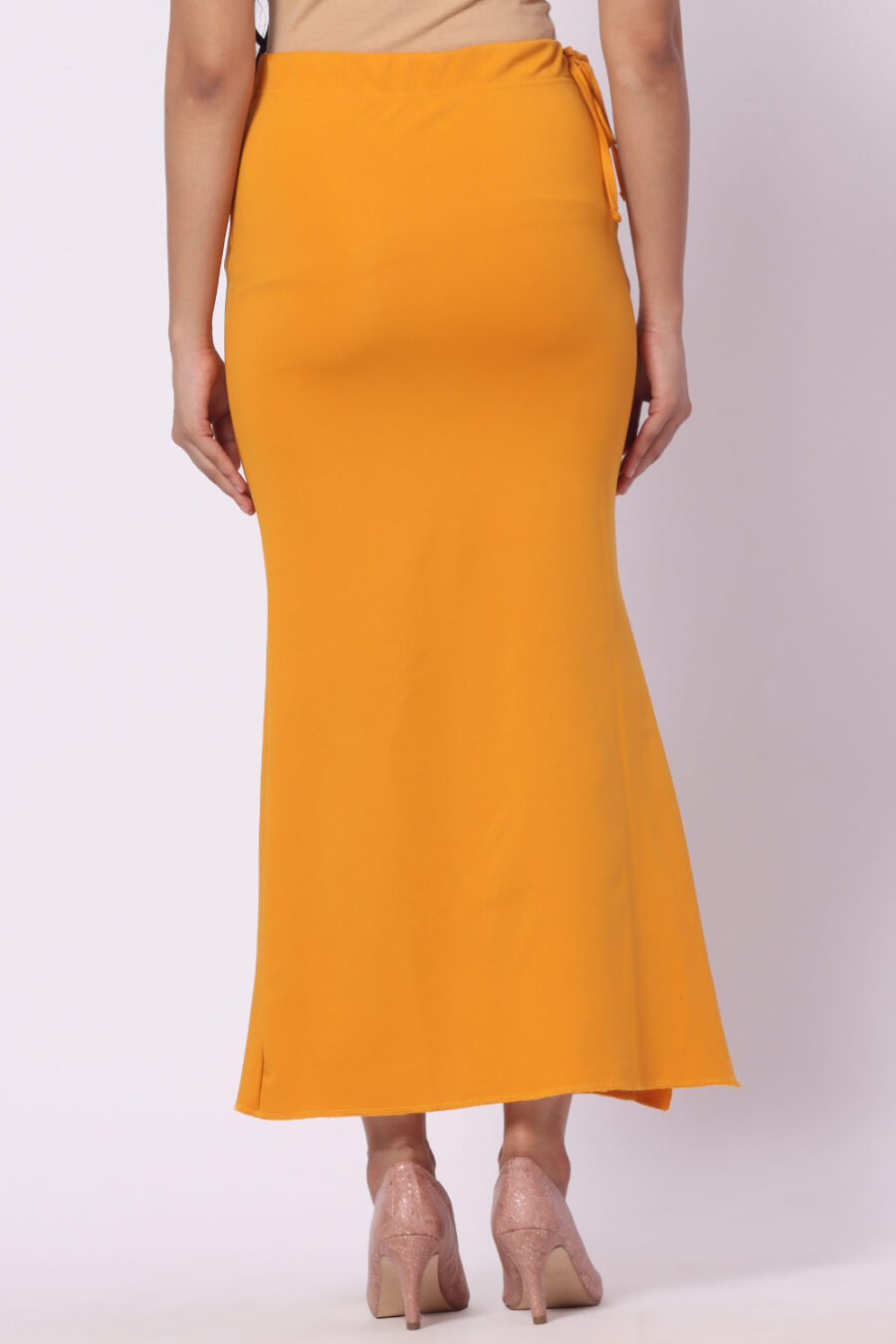 Foryourself Women Mustard Plain - Saree Shape Wear