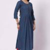 Foryourself Navy Blue with print and stone work Kurti