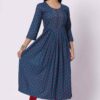 Foryourself Navy Blue with print and stone work Kurti
