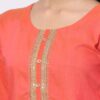For-Yourself-Orange-with-zari-work-Kurti-Closeup-Cloth-1 Foryourself Orange with Zari work Kurti