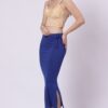 Foryourself Women Royal Blue Plain – Saree Shape Wear
