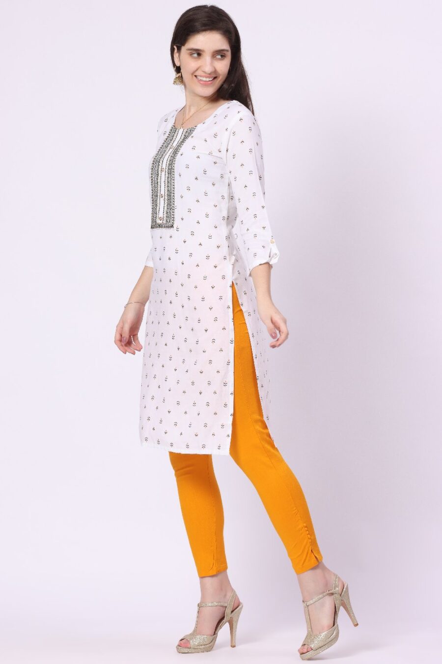 Foryourself Women Mustard Plain Cigar Pant