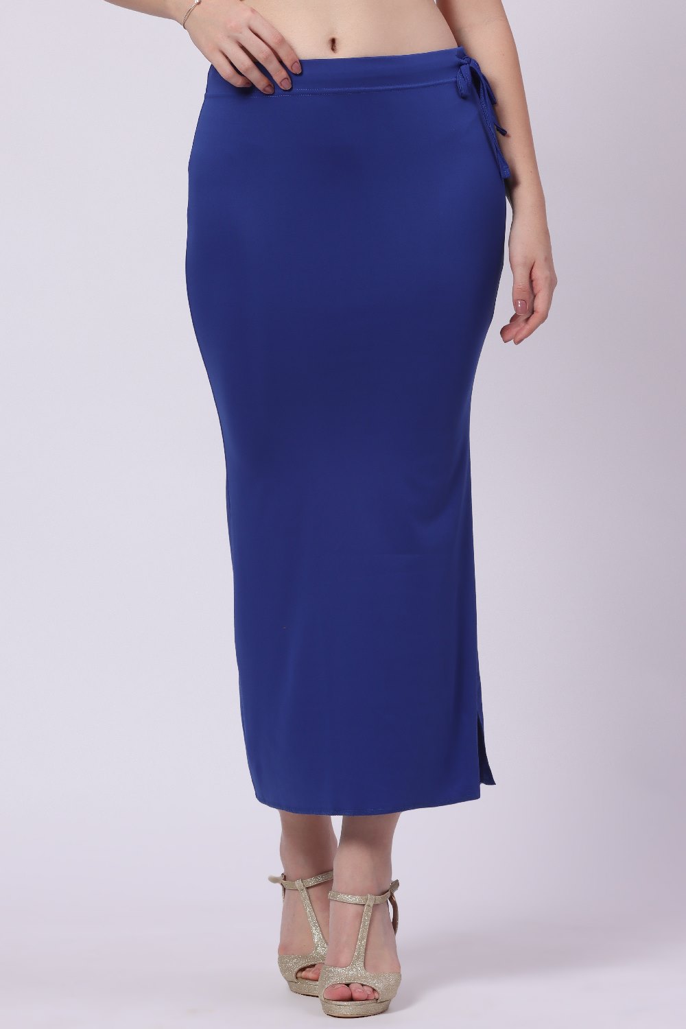 Foryourself Women Royal Blue Plain – Saree Shape Wear