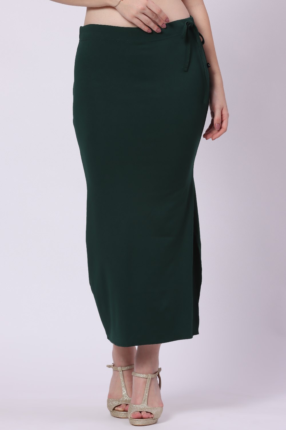 Foryourself Women Bottle Green Plain – Saree Shape Wear