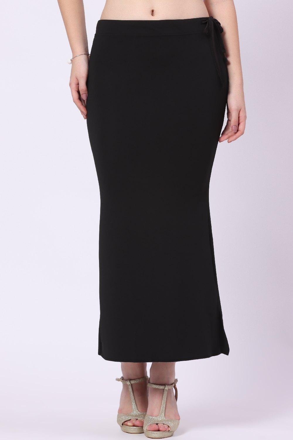 Foryourself Women Black Plain – Saree Shape Wear