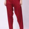 Foryourself Women Maroon Plain Patiyala Pant