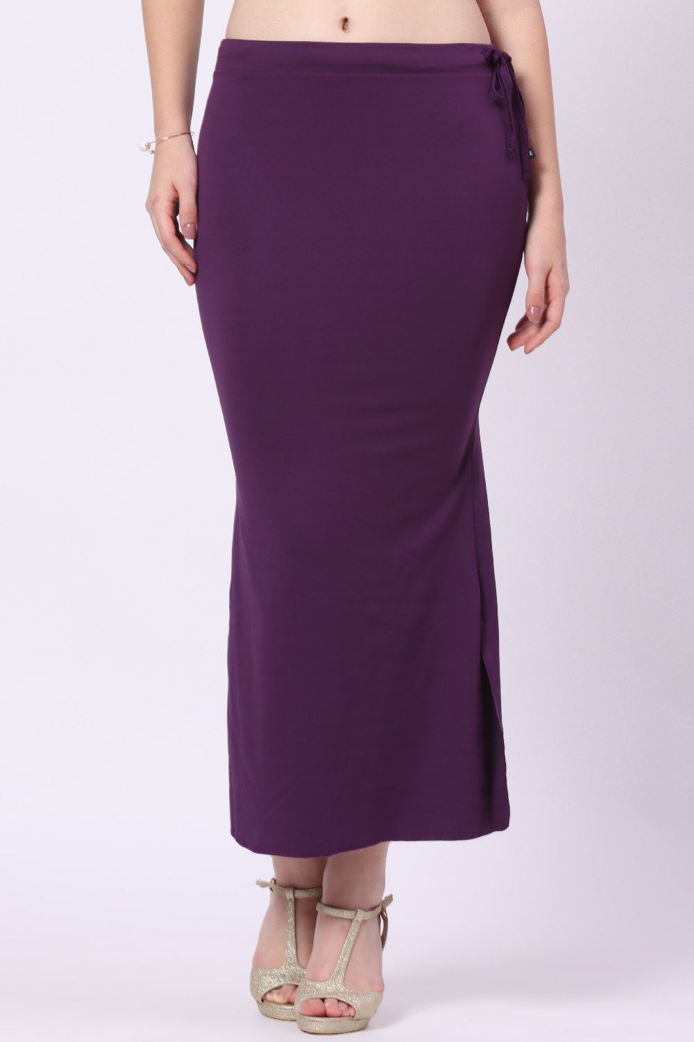 Saree Shape Wear - Foryourself Women Purple Plain