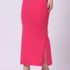 Foryourself Women Pink Plain - Saree Shape Wear
