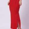 Foryourself Women Red Plain – Saree Shape Wear