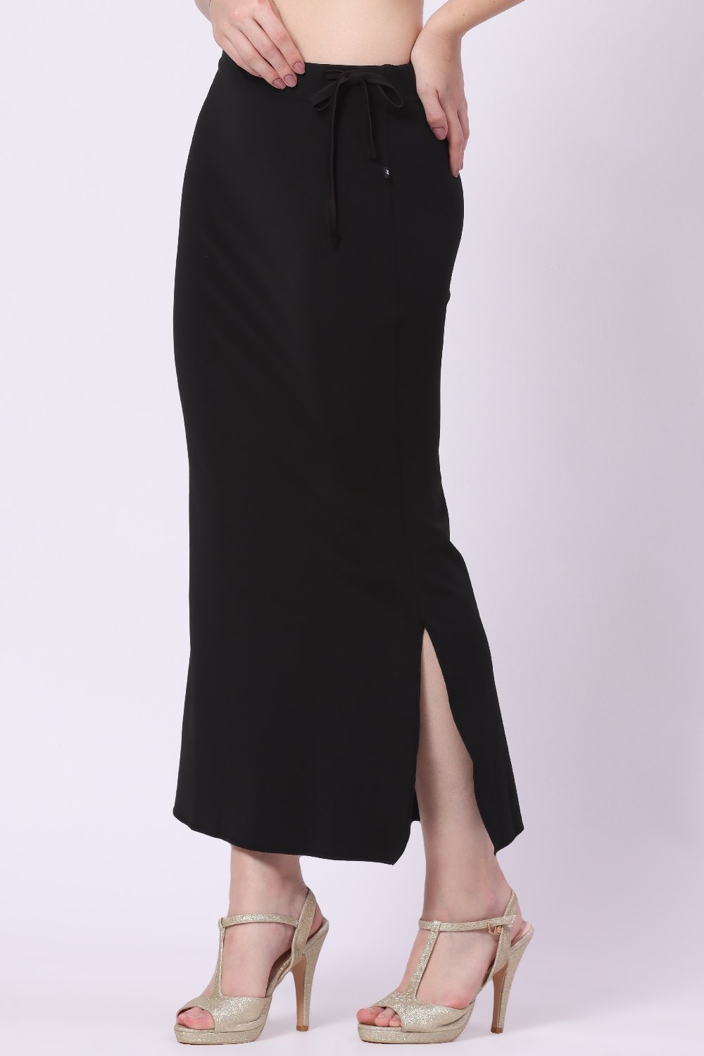 Foryourself Women Black Plain – Saree Shape Wear