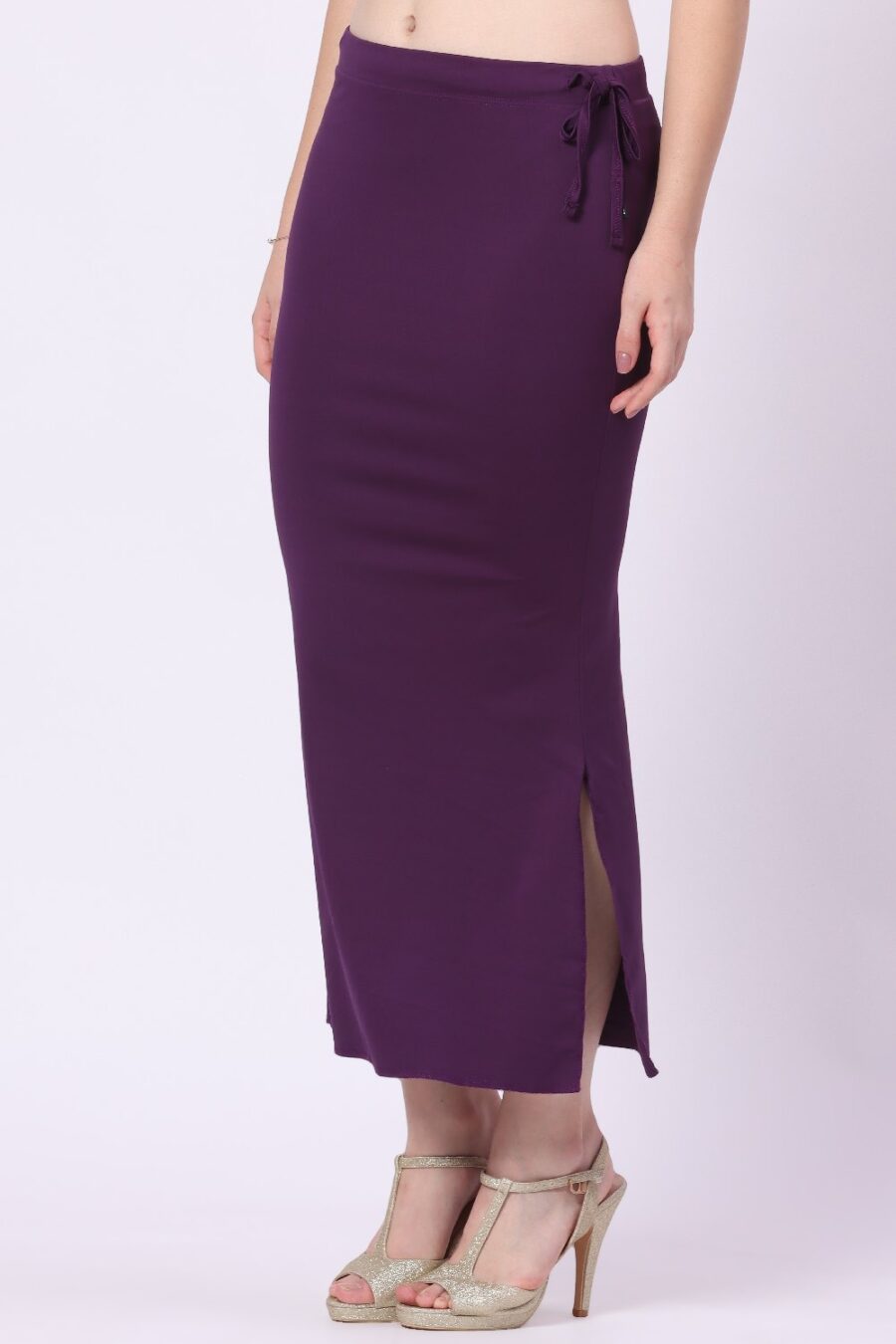 Saree Shape Wear - Foryourself Women Purple Plain