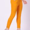 Foryourself Women Mustard Plain Cigar Pant