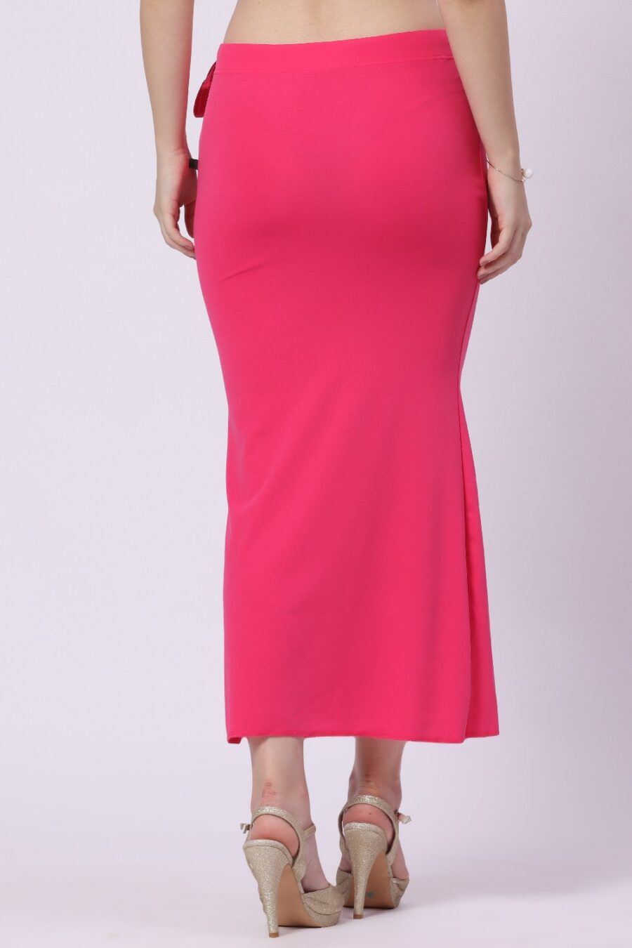Foryourself Women Pink Plain - Saree Shape Wear