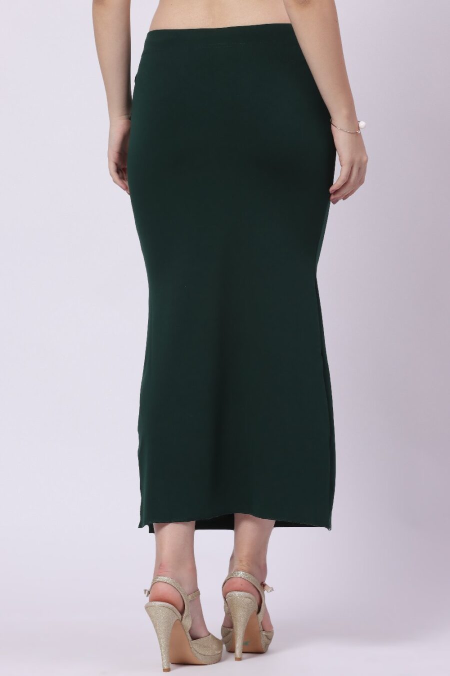 Foryourself Women Bottle Green Plain – Saree Shape Wear