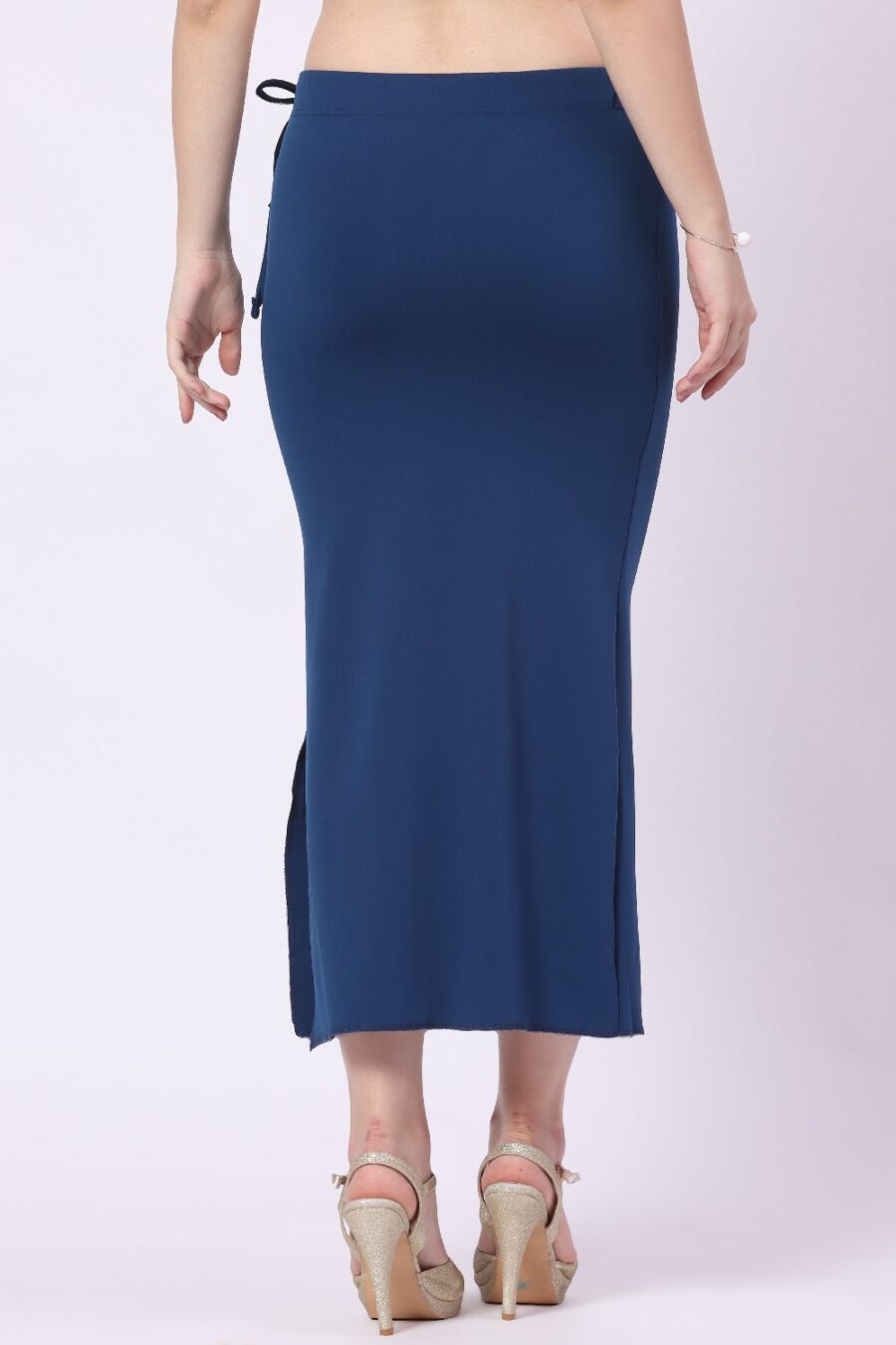 Foryourself Women Yale Blue Plain – Saree Shape Wear