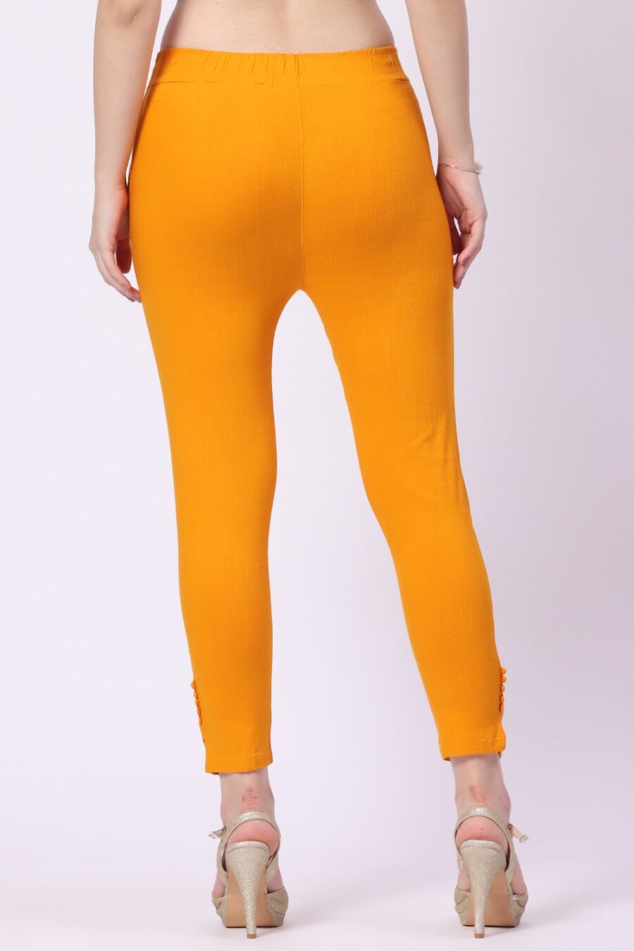 Foryourself Women Mustard Plain Cigar Pant