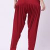 Foryourself Women Maroon Plain Patiyala Pant