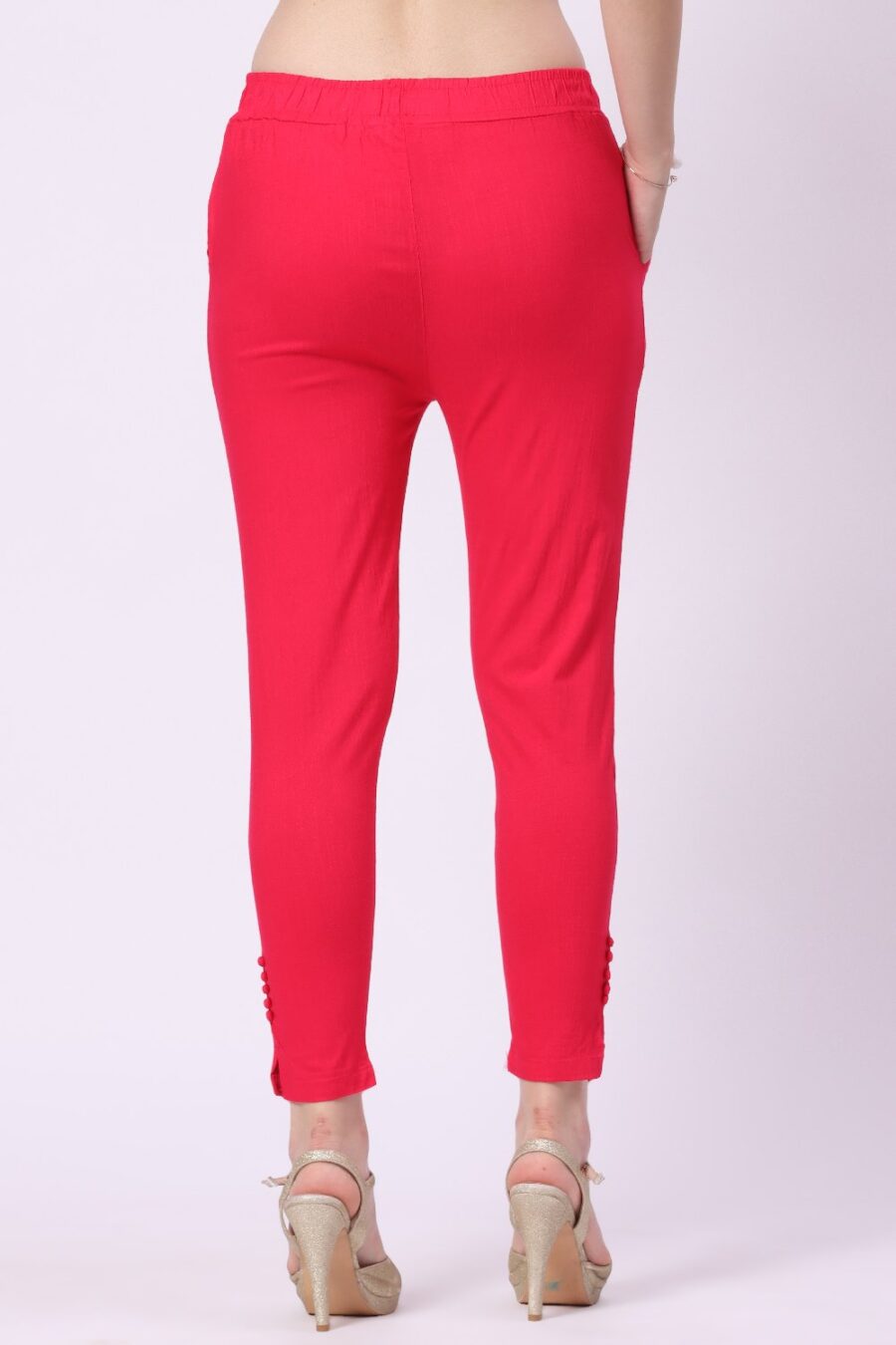 Foryourself Women Pink Plain Cigar Pant