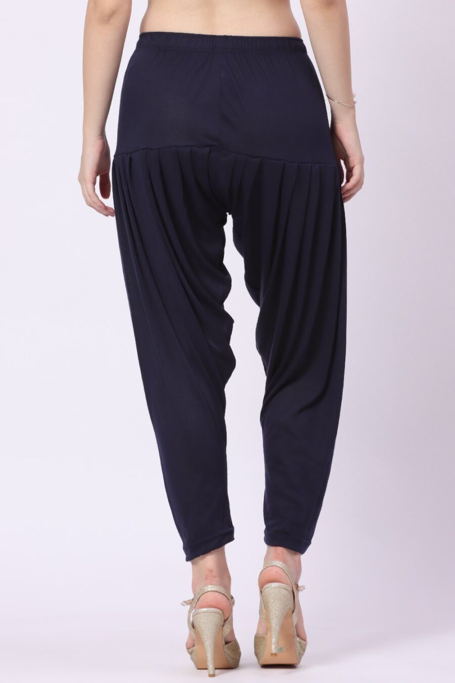 Foryourself Women Navy Blue Plain Patiyala Pant