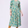 2-1 Foryourself Green & Sandal with Mirror work Kurti