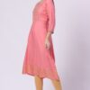 3-1 Foryourself Baby Pink with Embroidery & Golden print worked kurti