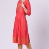 3-1 Foryourself Red with Embroidery work & Golden Print worked kurti