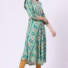 4-1 Foryourself Green & Sandal with Mirror work Kurti