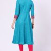 5-1 Foryourself Sky Blue with Red Embroidery and print worked Kurti