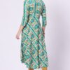 5-1 Foryourself Green & Sandal with Mirror work Kurti