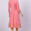 5-1 Foryourself Baby Pink with Embroidery & Golden print worked kurti
