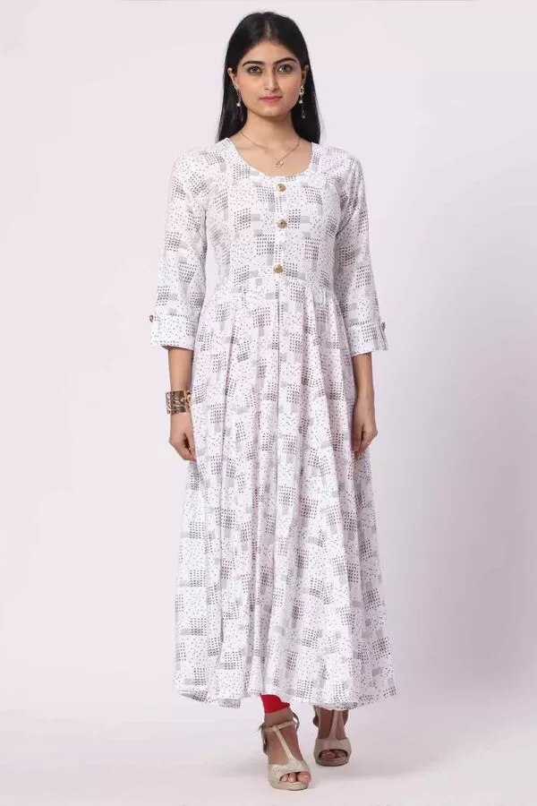 Foryourself White with print Kurti