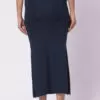 Foryourself Women Navy Blue Plain - Saree Shape Wear