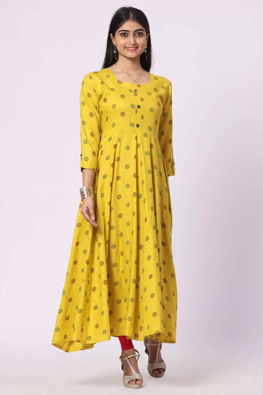 Foryourself Mustard yellow with print Kurti
