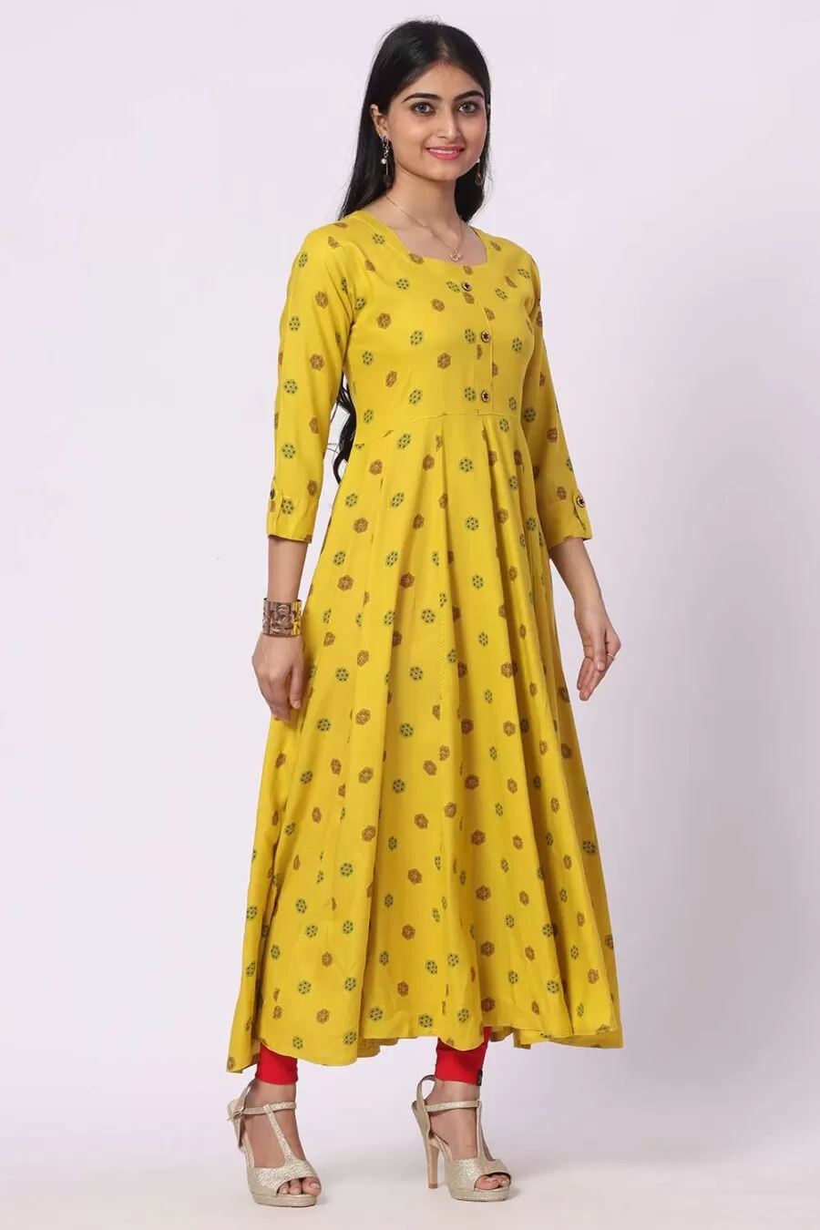 Foryourself Mustard yellow with print Kurti
