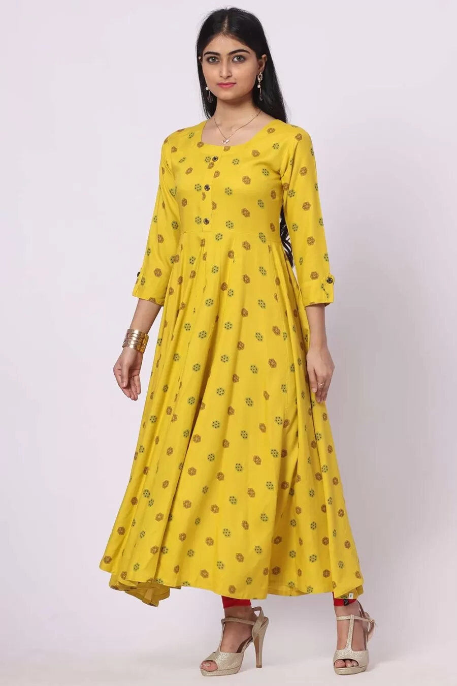 Foryourself Mustard yellow with print Kurti