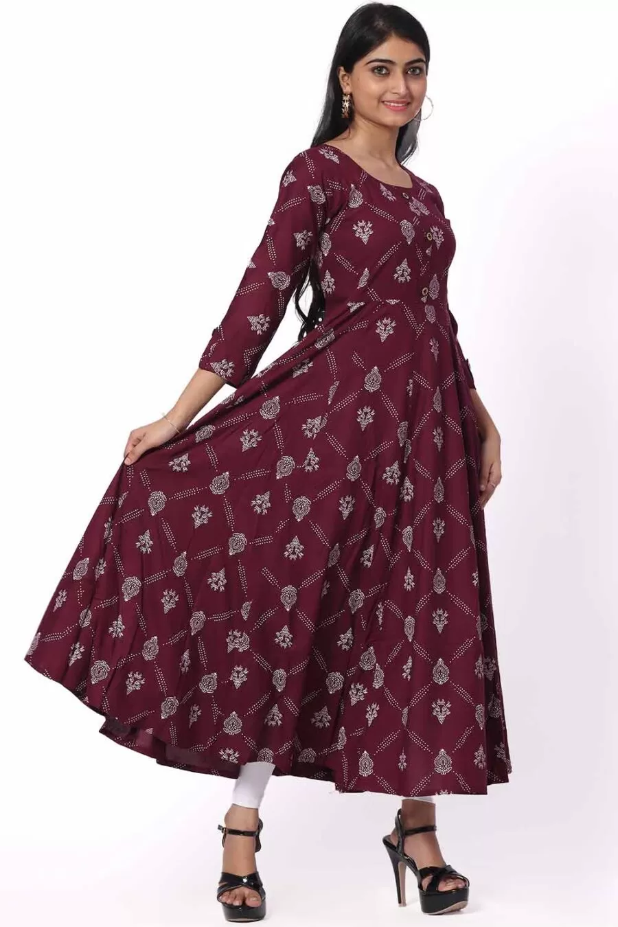 Foryourself Brown with Print work Kurti