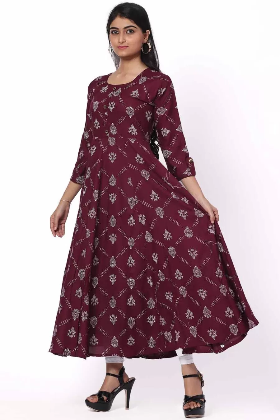 Foryourself Brown with Print work Kurti