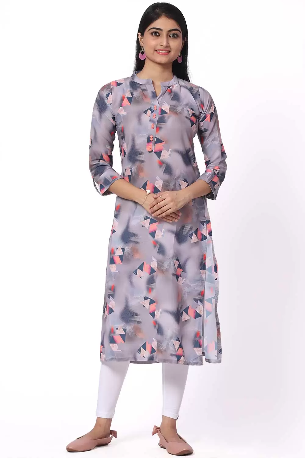 Foryourself Grey with Print Kurti