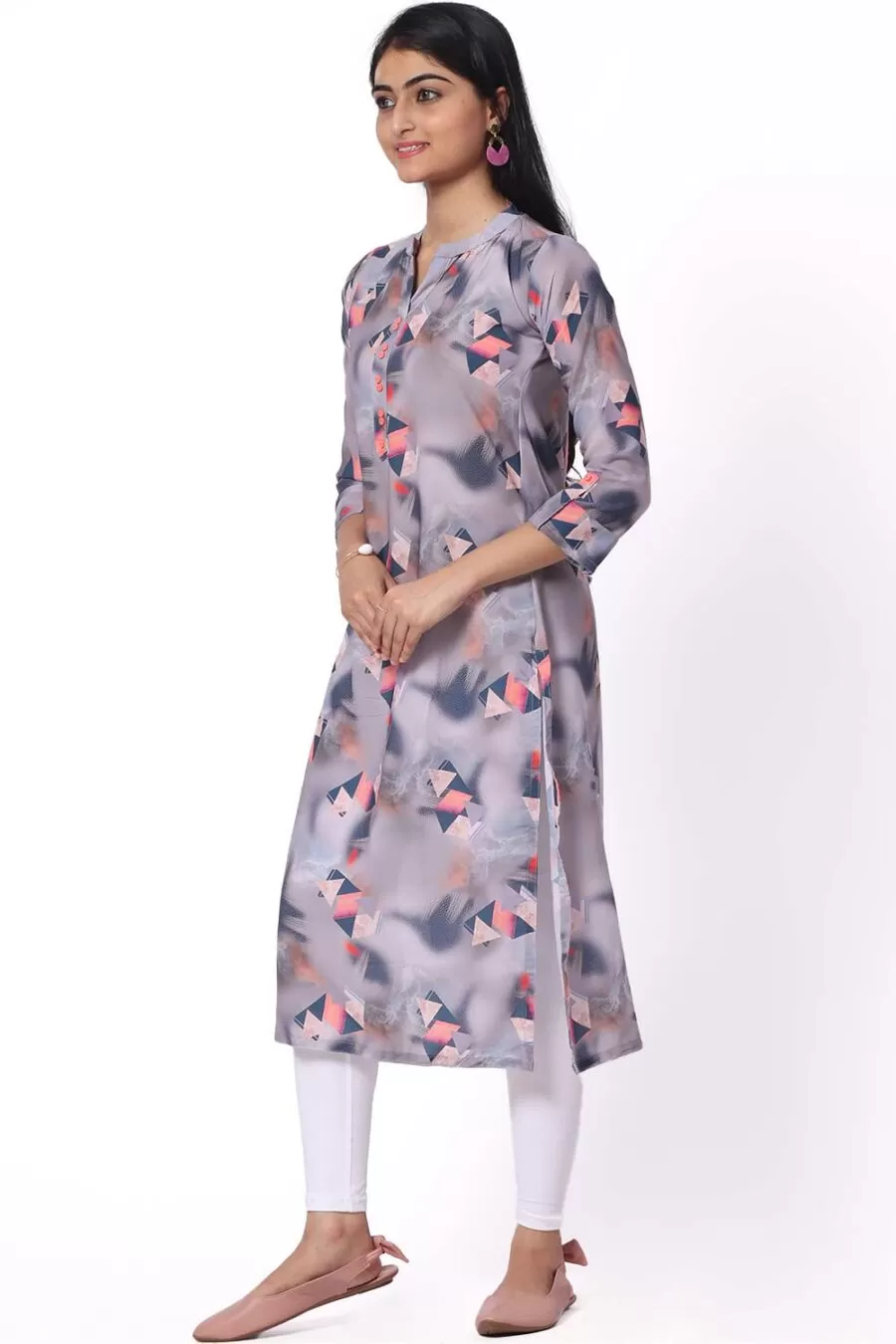 Foryourself Grey with Print Kurti