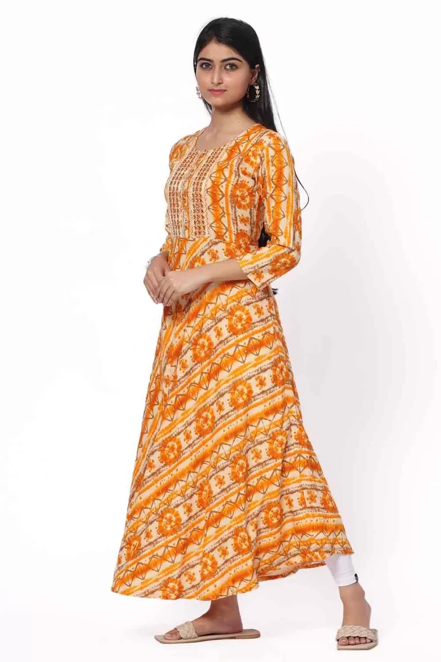 Foryourself Sandal with print work Kurti