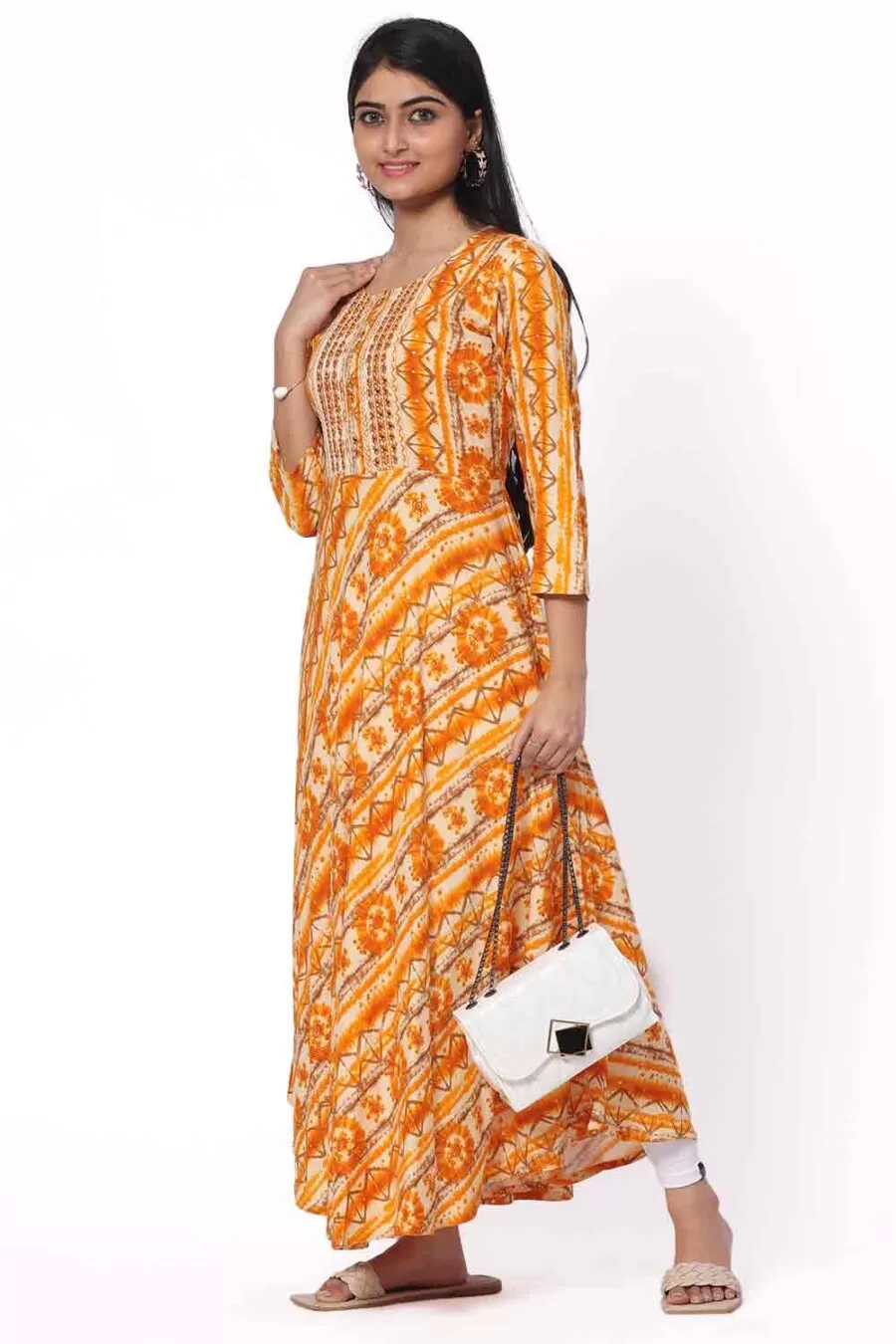 Foryourself Sandal with print work Kurti