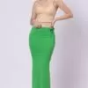 Foryourself Women Parrot Green Plain – Saree Shape Wear