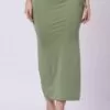 Foryourself Women Pista Green Plain - Saree Shape Wear