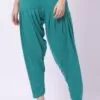 Foryourself Women Turquoise Green Plain Patiyala Pant