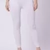 Foryourself Women White Plain Ankle Fit Legging