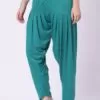 Foryourself Women Turquoise Green Plain Patiyala Pant