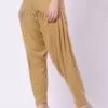 Foryourself Women Mustard Brown Plain Patiyala Pant