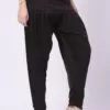 Foryourself Women Black Plain Patiyala Pant