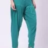 Foryourself Women Turquoise Green Plain Patiyala Pant